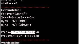eFunktionen Nullstellen Extremstellen Wendestellen Video 3 [upl. by Ettenwad352]