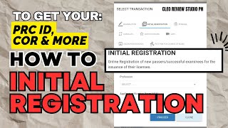 INITIAL REGISTRATION IN PRC  HOW TO GET YOUR PRC ID [upl. by Sregor705]