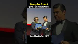 Jhonny depp Received lifetime achievement awards in Rome film festival 2024 [upl. by Ennaeel]