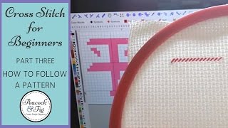 Cross Stitch Tutorial for Beginners 3  How to Follow a Cross Stitch Pattern [upl. by Baalbeer]