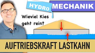 Auftrieb eines Schleppkahns  Auftriebskraft  Aerostatische Kraft  Hydrostatischer Auftrieb [upl. by Atsyrc]