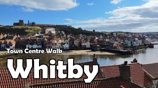 Whitby North Yorkshire【4K】 Town Centre Walk 2021 [upl. by Ahseek]