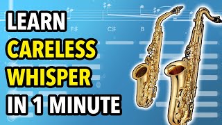 Careless Whisper Sax Tutorial  Saxplained [upl. by Anayik]