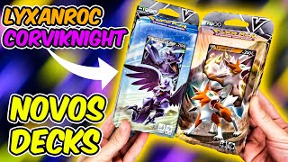 ABRINDO OS NOVOS DECKS LYCANROC E CORVIKNIGHT  CAPITÃO HUNTER CARTAS POKEMON TCG [upl. by Johan]