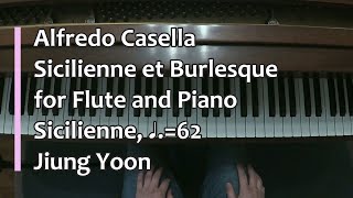 Piano Part Sicilienne from the Casella Sicilienne et Burlesque for Flute and Piano ♩62 [upl. by Sumner67]