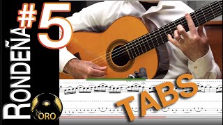 Flamenco Guitar Lesson TABS  Rondeña 5  Diego de Oro [upl. by Aicylla96]