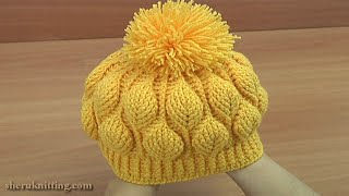 CROCHET 3D Leaves BEANIE HAT [upl. by Yates]