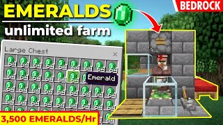 118 UNLIMITED EMERALD FARM  Discounted Trading GLITCH  Bedrock Minecraft [upl. by Ferguson]