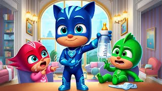 Pj Masks Power Heroes  How Did Catboy Behave When There Was A New Member In The Family [upl. by Kotta]