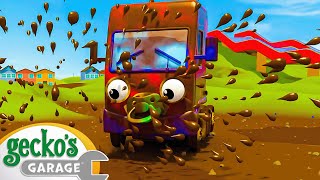 10 Muddy Trucks  Baby Truck  Geckos Garage  Kids Songs [upl. by Harragan]