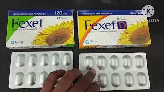 Fexet 60mg Tablet Uses Fexet 120mg Tablet Fexet 180mg Uses Fexet D Tablet Uses Fexet D 60mg Tab [upl. by Petronilla866]