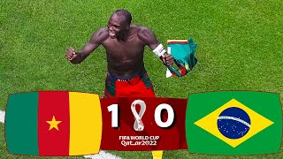 CAMEROON VS BRAZIL VINCENT ABOUBAKAR GIVES VICTORY TO CAMEROON [upl. by Eeima]