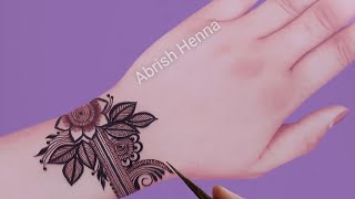 Very Easy Simple Arabic Mehndi Design Trick For BeginnersFloral Easy Mehandi DesignMehndi design [upl. by Branen976]