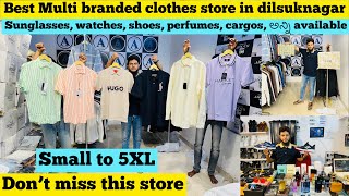 అతి పెద్ద బ్రాండెడ్ బట్టల స్టోర్ premium quality లో ఉంటాయి Hyderabad A brands menswear [upl. by Chloette]