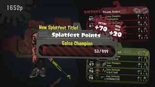 Splatoon 2  NA Splatfest Nov 16th  Reaching Salsa Champion [upl. by Noizneb]