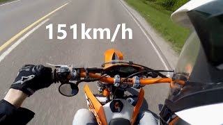 KTM EXC 125 0100kmh and Top Speed [upl. by Honoria166]