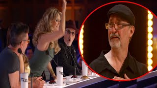 Americas Got Talent  Heidi Klum hits Golden Buzzer for singing school janitor Richard Goodall [upl. by Asirret]