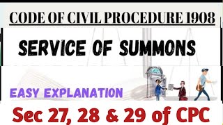 Summon amp Discovery I Sec 28 29 amp 30 of CPC 1908 I Services of Summon [upl. by Carlen547]