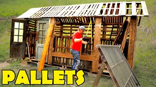 Pallet CABIN from START to FINISH in 10 minutes [upl. by Gladis]