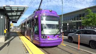 Outbound Tacoma Link Light Rail departs the Tacoma Dome Station [upl. by Abana]