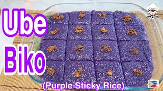 How to Make Ube Biko  Purple Sticky Rice  Filipino Dessert  Simple and Easy [upl. by Shuma]