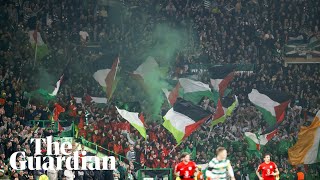 Celtic fans defy club by showing support for Palestine in Champions League [upl. by Ttocs]