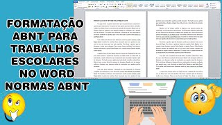 Formatação ABNT para Trabalhos Escolares no Word Normas ABNT [upl. by Ardnuaet]