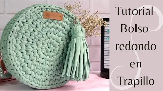 Bolso en trapillo  Tutorial de Crochet  Para principiantes [upl. by Rafaelof454]