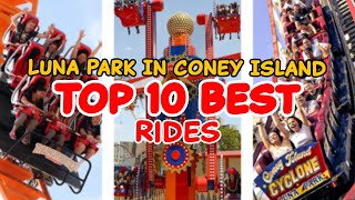 Top 10 rides at Luna Park in Coney Island  Brooklyn New York City  2022 [upl. by Viafore172]