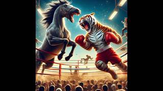 Horse 🐴 vs tiger 🐯 boxing match marvelboxingeventavengershorsetigershortstrending [upl. by Clerc600]