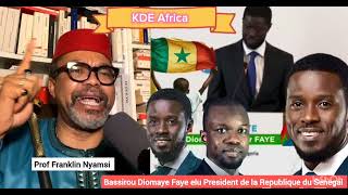 LE PROF FRANKLIN NYAMSI ANALYSE LA VICTOIRE DE BASSIROU DIOMAYE FAYE AU SENEGAL [upl. by Pierrepont]