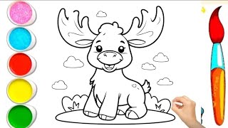 How to Draw a Stag Easy StepbyStep Deer Drawing Tutorial for Beginners  Learn to Draw Quickly [upl. by Nylecoj]