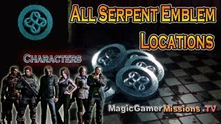 Resident Evil 6  All Serpent Emblem Locations  All Characters Heirlooms Trophy  Achievement [upl. by Neras]