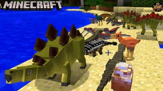 MINECRAFT REXXIT JURASSIC PACK MOD  MY FIRST GROUP OF DINOSAURUS [upl. by Aiekram]