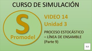 Tutorial Promodel  Proceso Estocástico Simulación de una línea de Ensamble Parte 9  Video 14 [upl. by Ayat754]