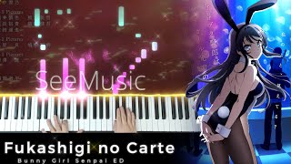 quotFukashigi no Cartequot  Bunny Girl Senpai ED piano coverlyrics [upl. by Ned]