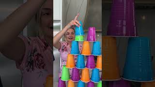 Cup Stacking Game To Reveal The Gender Of Our Baby🤯 [upl. by Ahseet]