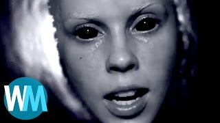 Top 10 Most Terrifying Music Videos [upl. by Bunde]