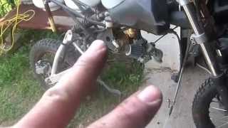 6232014 SDG 110cc to 125cc LiFan Pit bike engine removal [upl. by Bodwell]