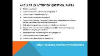 Top 20 angularJs interview questions [upl. by Victorie]