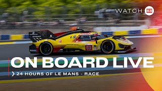 Onboard the 83 LIVE race action at 24H of Le Mans 2024  Ferrari Hypercar Part 2 [upl. by Torruella]