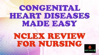 NCLEX Review Prep Concepts in Nursing  Congenital Heart Disease  NCLEX Review  MedSurg [upl. by Aynatal]