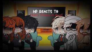 Hp react to “Harry Potter is dead”gacha clubangstsadread desc [upl. by Ciardap]