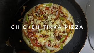 chicken Tikka no OVEN pizza  by vasi lovely food [upl. by Ondrea]