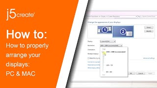 j5create® How to properly arrange your displays PC amp MAC [upl. by Yerbua475]