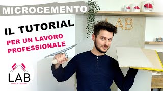 MICROCEMENTO applicazione su massetto con rete e su piastrelle TUTORIAL [upl. by Onafets]