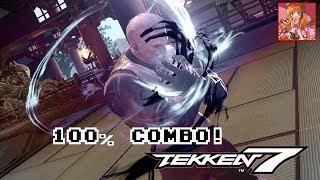 NEW Geese Howard combos  100 COMBO Tekken 7 4K60fps [upl. by Leonerd476]