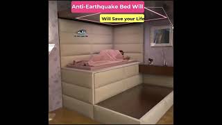 This bed will save your life from earthquakes AntiEarthquakeBed [upl. by Aileduab874]