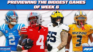 Previewing amp Predicting the Biggest Week 6 Games in College Football  PFF College Football Show [upl. by Belda]