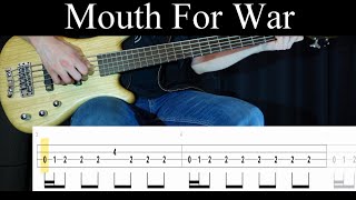 Mouth For War Pantera  Bass Cover With Tabs by Leo Düzey [upl. by Nogas]